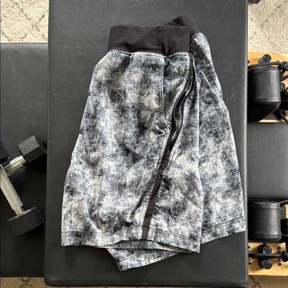 Gray and Black Athletic Shorts